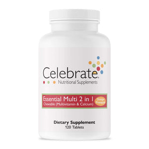 Image of Celebrate 2 in 1 Multivitamin with Calcium Orange-Pineapple tablets bottle