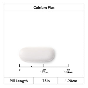 Image of Roller Weight loss Calcium tablet on size chart