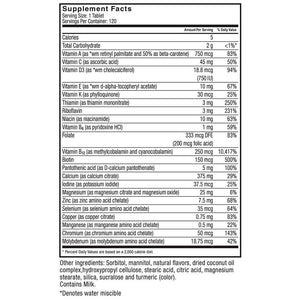 Image of Celebrate 2 in 1 Multivitamin with Calcium Orange-Pineapple tablets Supplement Facts