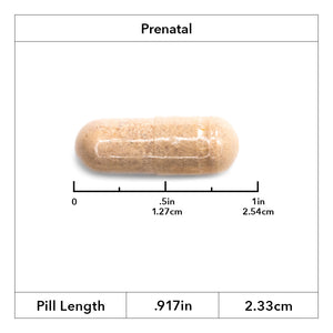 Image of Roller Prenatal Multivitamin capsule showing .917 inches