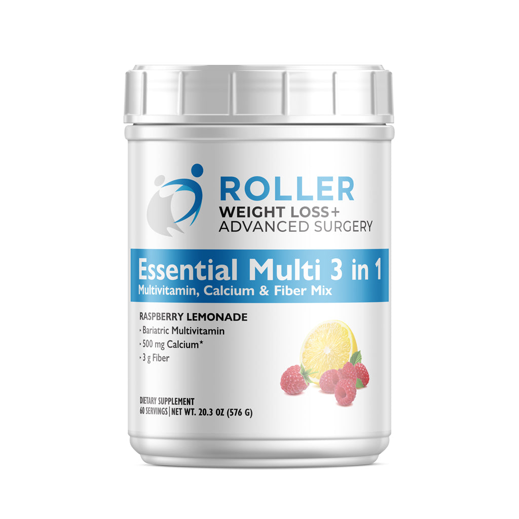 Image of Roller 3 in 1 Multivitamin with Calcium and fiber Raspberry-Lemonade bottle