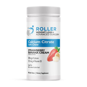 Image of Roller Calcium Soft Chews Strawberry Banana Cream Bottle