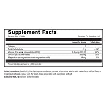 Image of Roller Calcium Plus 500 Berries and Cream Supplement Facts