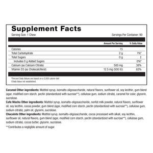 Image of Roller Calcium soft chews Sweet Treats Supplement Facts