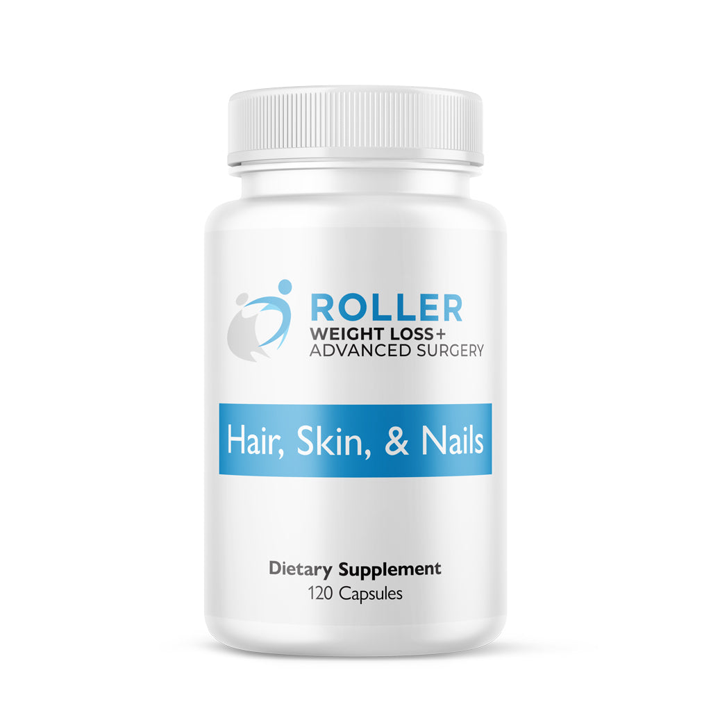 Image of roller hair, skin, and nails capsules bottle 120 count