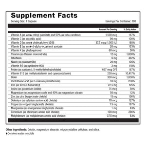 Image of Roller Multi-Complete 45 Capsule supplement facts