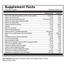 Image of Roller Multi-complete 60 capsules Supplement Facts