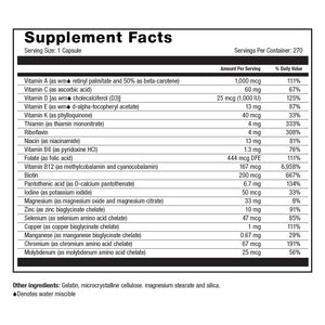 Image of Roller Multivitamin capsules 270 count supplement facts