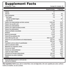 Image of Roller Multivitamin Soft chew Tropical Orange Supplement Facts