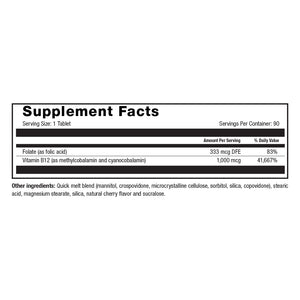 Image of Roller Weight loss B12 cherry 90 count bottle supplement facts