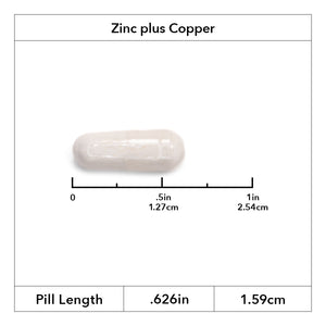 Picture of Roller Zinc plus Copper capsule showing .626 inch lengtg